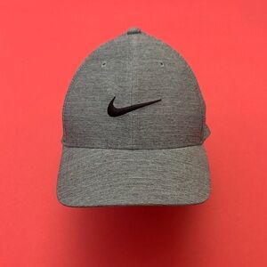 Nike Heather Gray Cap with Black Swoosh